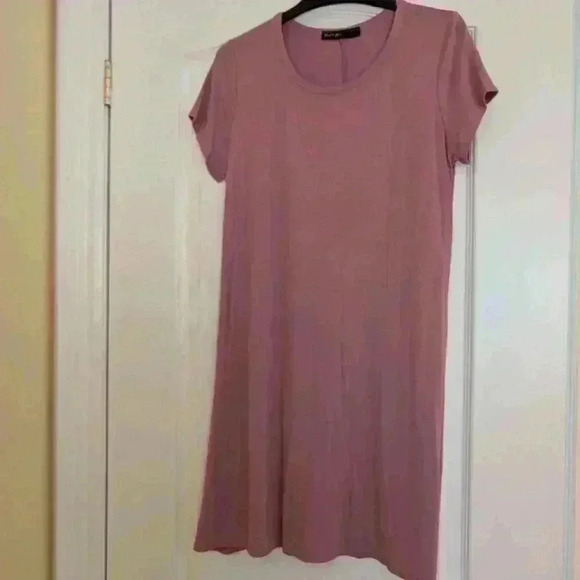 Basic pink short sleeve t shirt dress brit and  bri - Picture 6 of 9